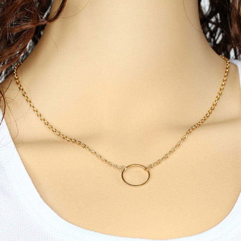 Collier pendentif Fashion mode - motifs anneau