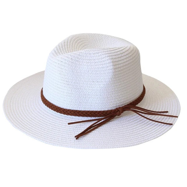 Chapeau de paille bord large Fedora