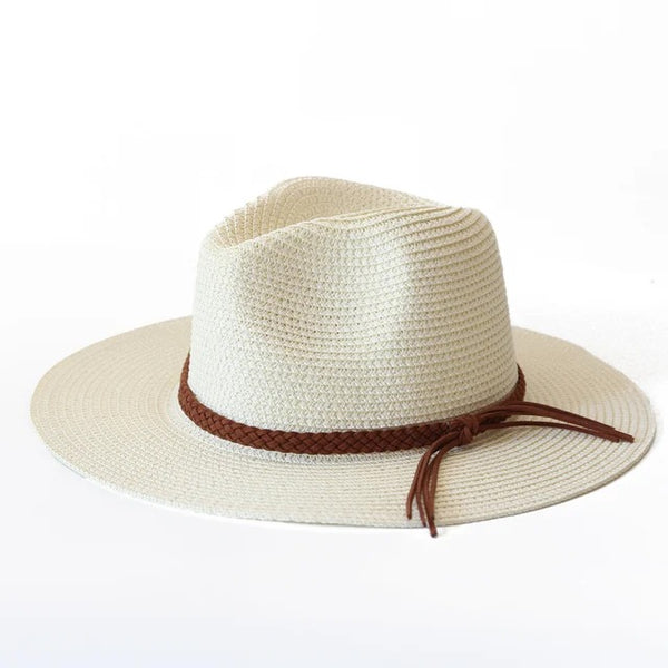 Chapeau de paille bord large Fedora