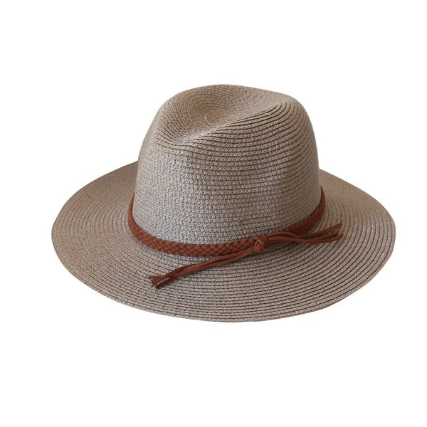 Chapeau de paille bord large Fedora