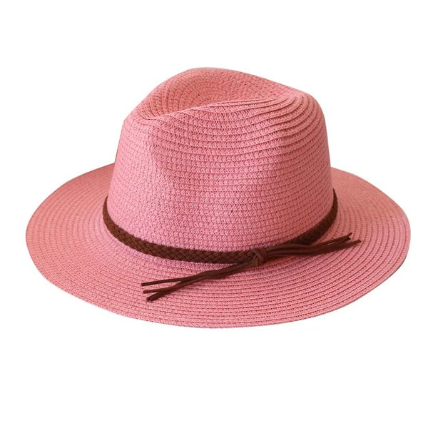 Chapeau de paille bord large Fedora