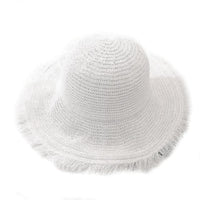 Chapeau tricoté effet de paille- Mode femme