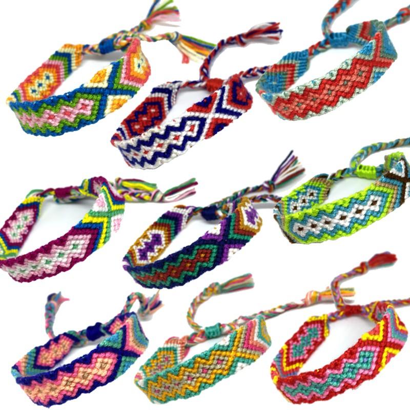 Bracelet brésilien en cordons tressés Fashion mode Bohême hippie coachella