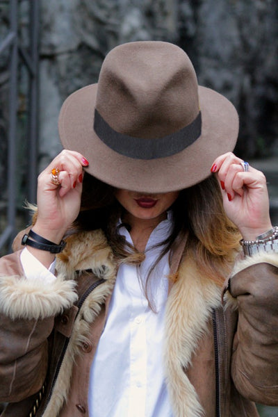 Chapeau de feutre Fedora Boralino Mode femme