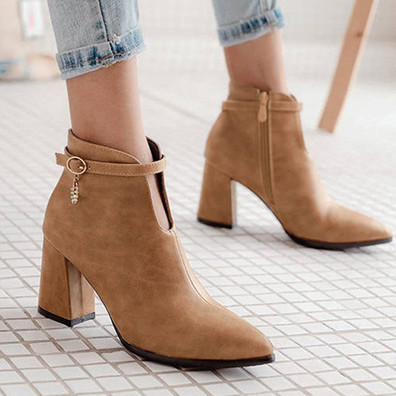 Bottine Bout Ouvert Talon Carré Bottes Bottines Bout Ouvert Talon