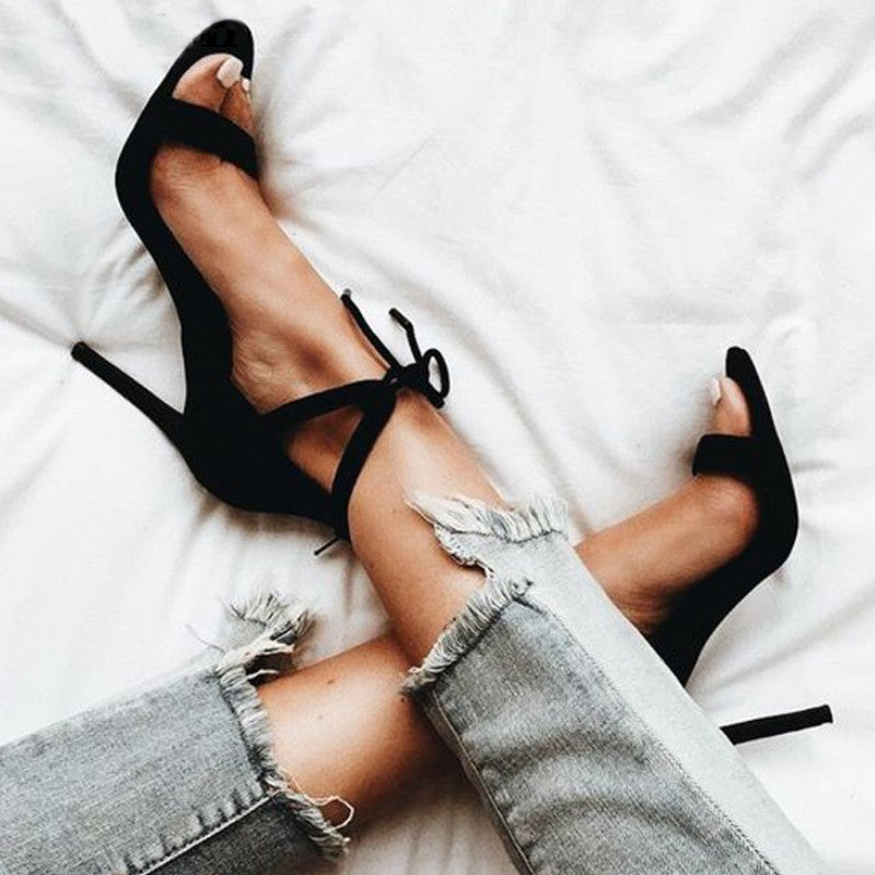 Sandales Talons Chaussures A Talon Aiguille High Sandales A Talons