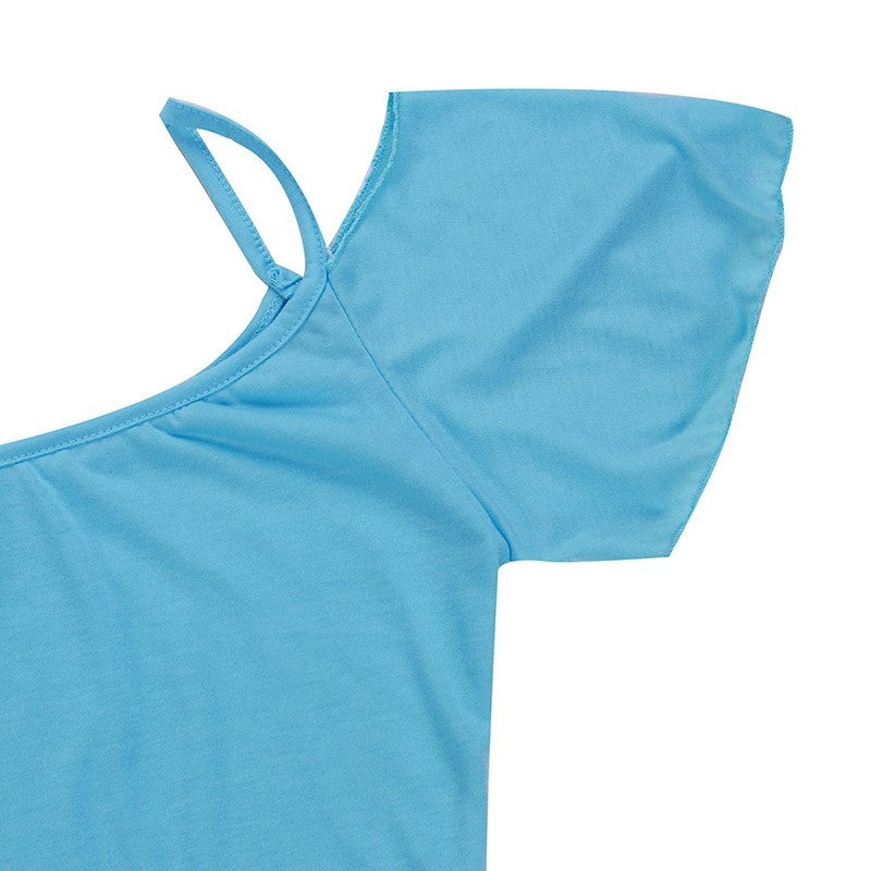 Débardeur Femme épaules Dénudées Avec Volants à La Taille - 95% Polyester Léger - Pour Sorties Quotidiennes Et Soirées - 1